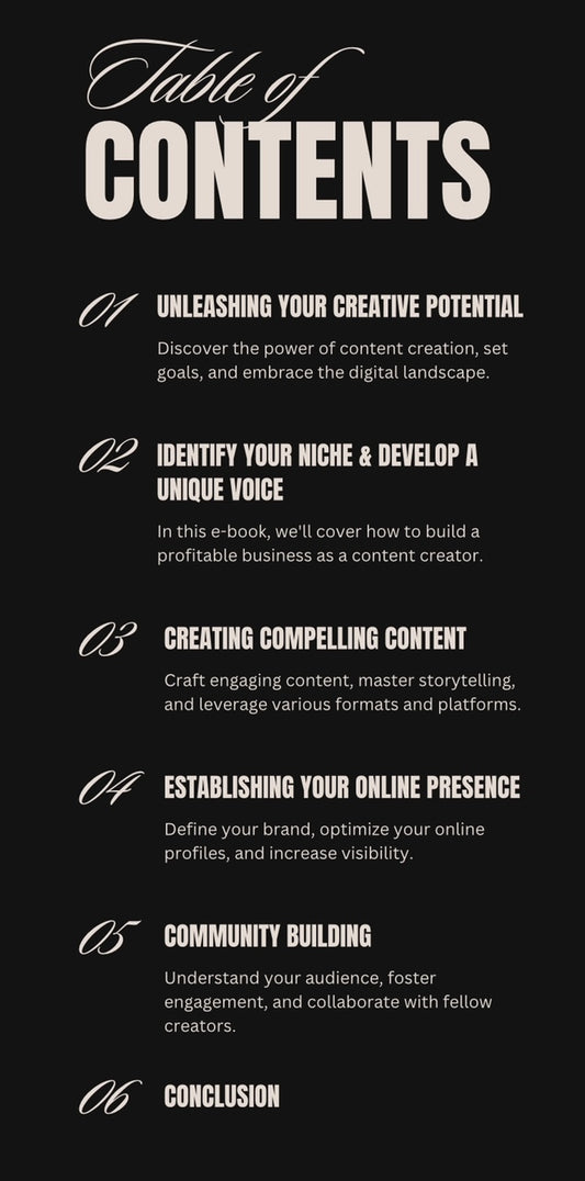 Content creator E- book