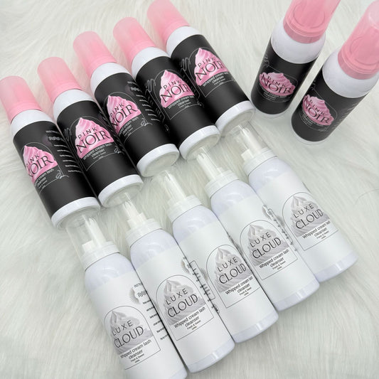 Whipped cream lash cleanser